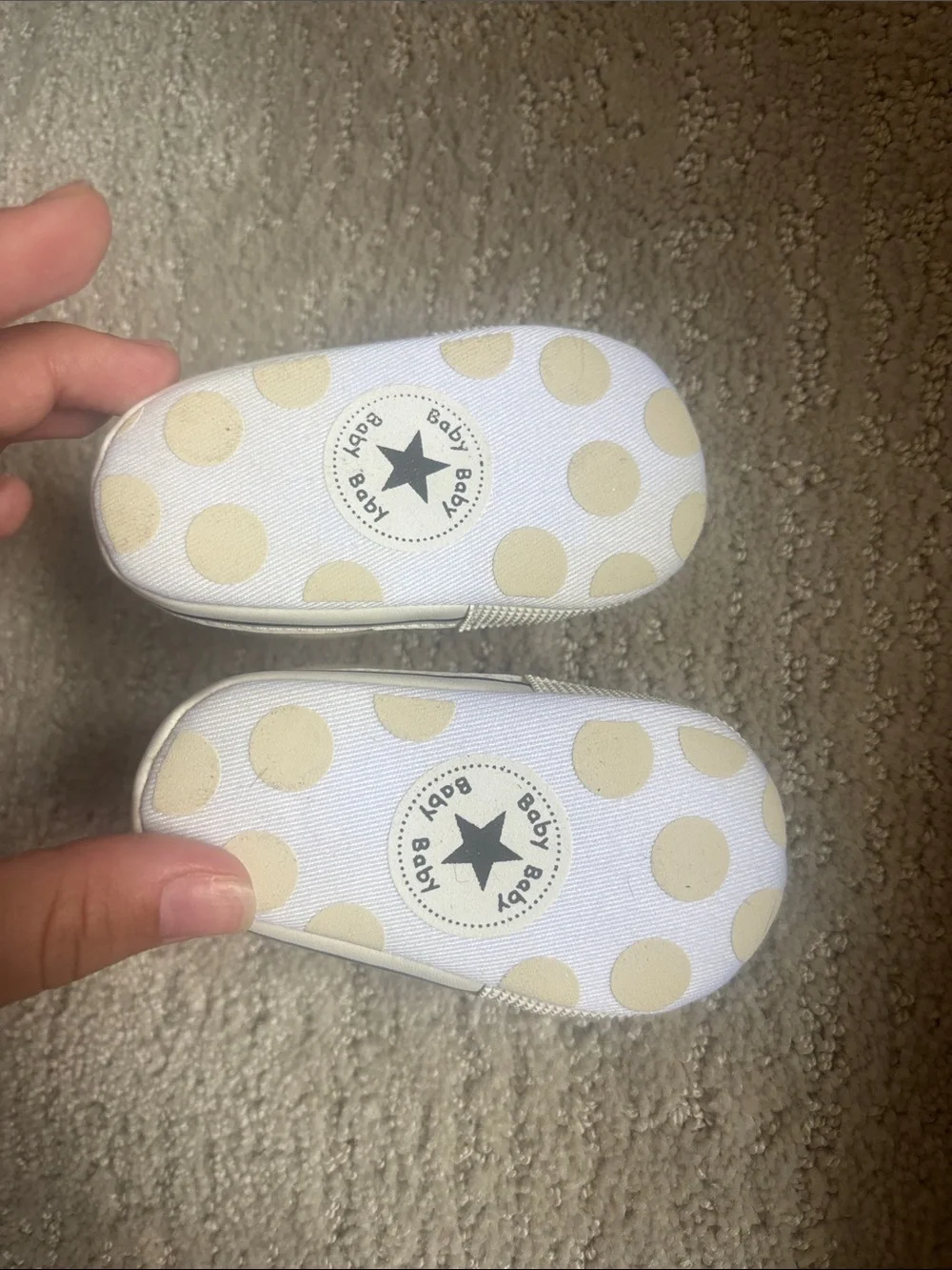 NWOT Baby Lace-Up Sneakers in Pale Yellow